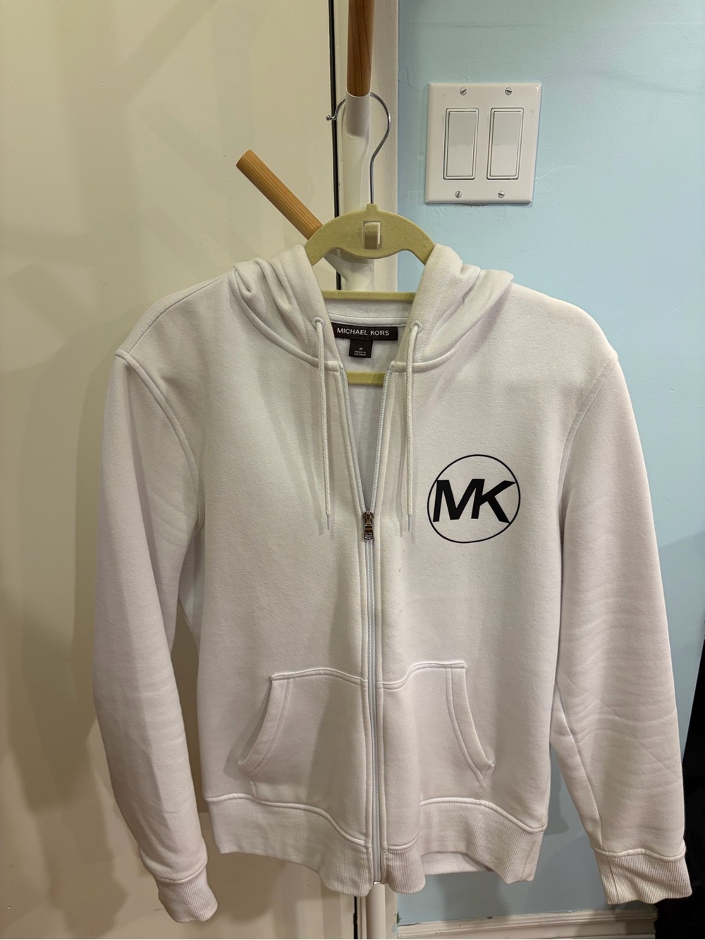 Michael Kors Zip-Up Hoodie (White)